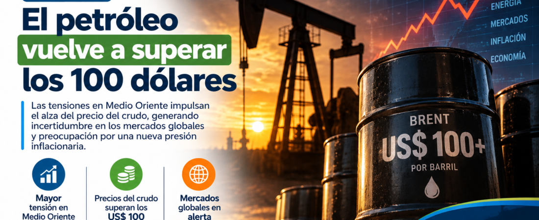 El petróleo vuelve a superar los 100 dólares en medio de la tensión en Medio Oriente